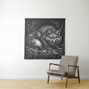 Sly Forest Fox — by BurnsInHell Tapestry