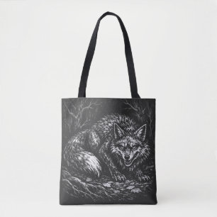 Sly Forest Fox — by BurnsInHell Tote Bag