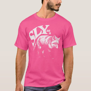 Sly Fox Casual Fox Print Trendy Animal T-Shirt
