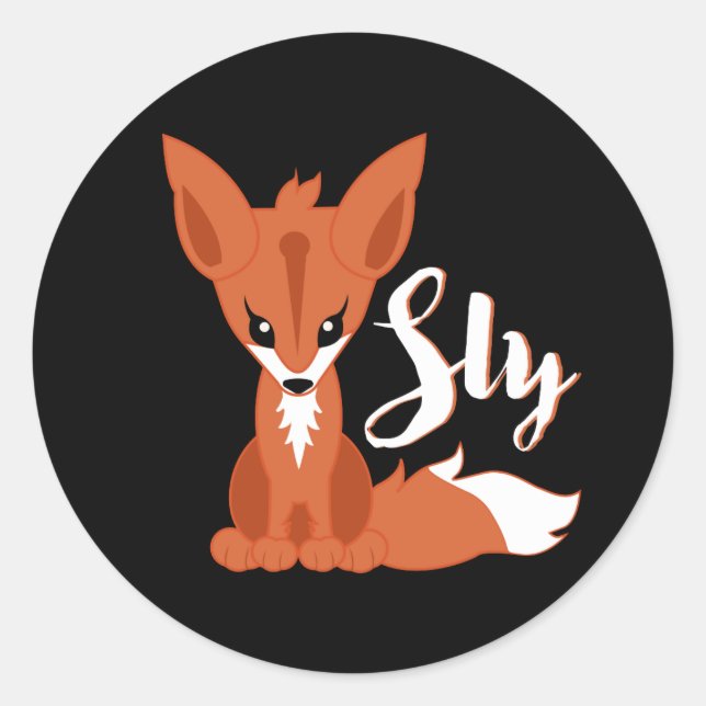 Sly Fox Classic Round Sticker (Front)