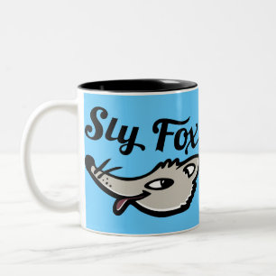 Sly fox graphic mug blue/black