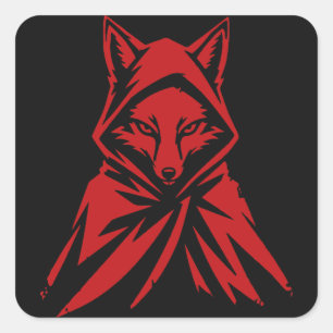 Sly Fox in Cloak Square Sticker
