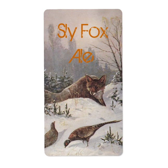 Sly Fox label Homebrewing beer Home bottle-label (Front)