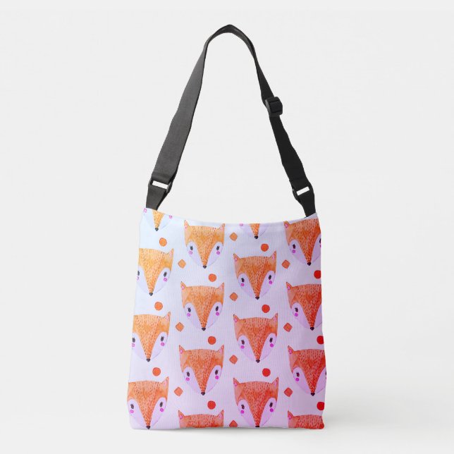 Sly Fox Watercolor Crossbody Bag (Front)