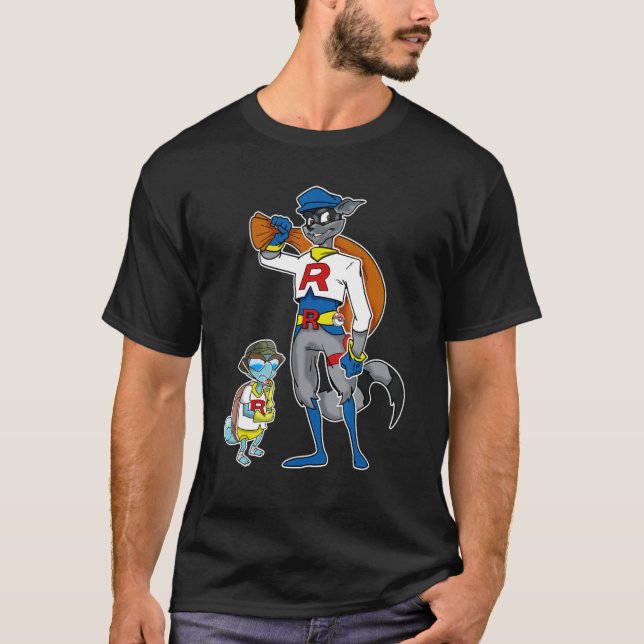 Sly Gang Team Rocket Costume  Video Game Racoon T T-Shirt (Front)
