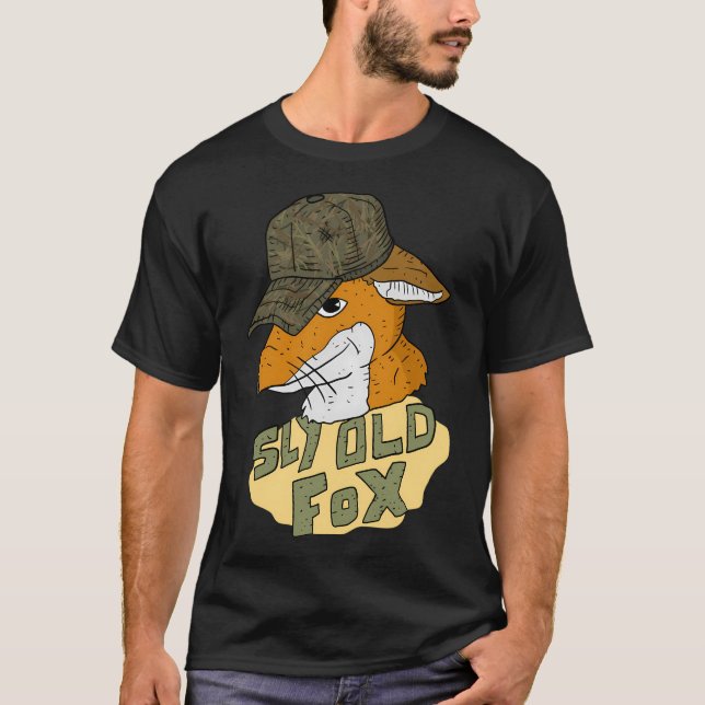 Sly Old Fox. The Old Hunter. T-Shirt (Front)