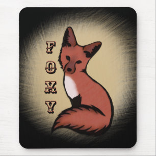 Sly Red Foxy Fox Mouse Mat