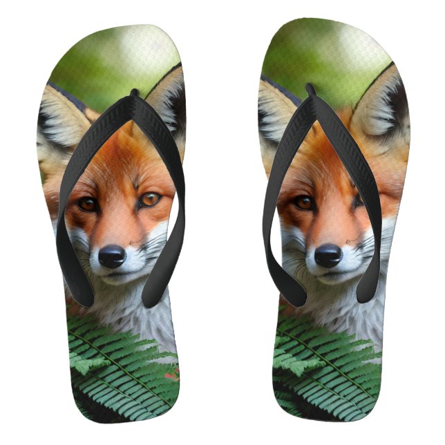 "Sly: The Fox in the Shadows" Flip Flops (Footbed)