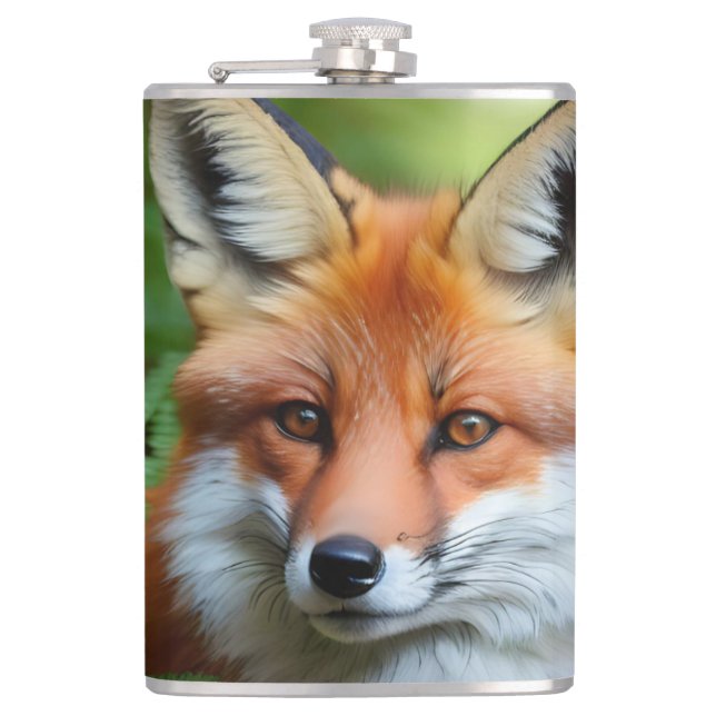 "Sly: The Fox in the Shadows" Hip Flask (Front)