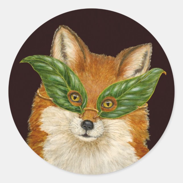Sly the fox round stickers (Front)