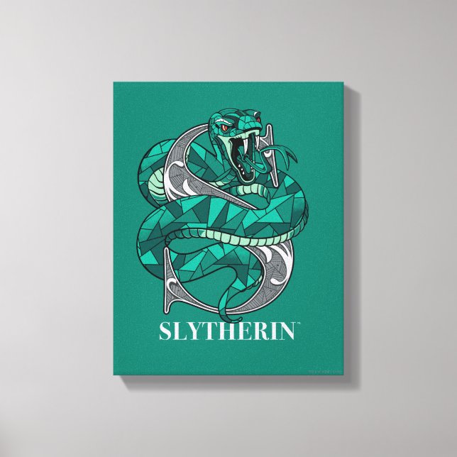 SLYTHERIN™ Crosshatched Emblem Canvas Print (Front)