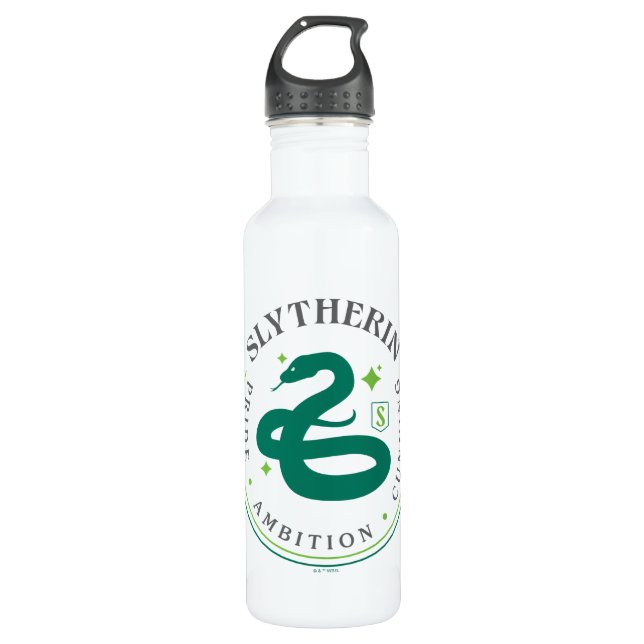 SLYTHERIN™ Green Snake House Pride Badge 710 Ml Water Bottle (Front)