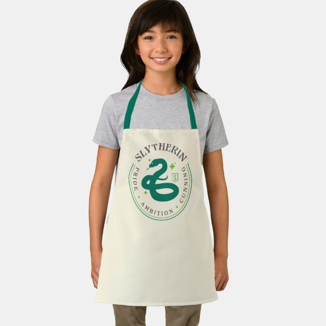 SLYTHERIN™ Green Snake House Pride Badge Apron (Insitu)