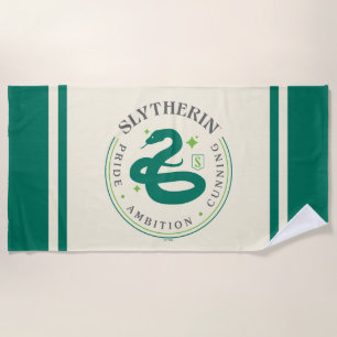 SLYTHERIN™ Green Snake House Pride Badge Beach Towel
