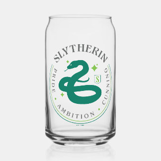 SLYTHERIN™ Green Snake House Pride Badge Can Glass