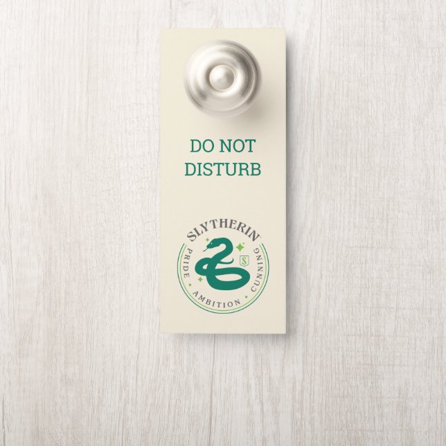 SLYTHERIN™ Green Snake House Pride Badge Door Hanger (On Knob)