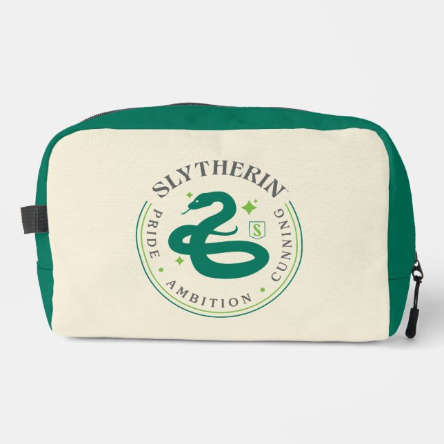 SLYTHERIN™ Green Snake House Pride Badge Dopp Kit (Front)