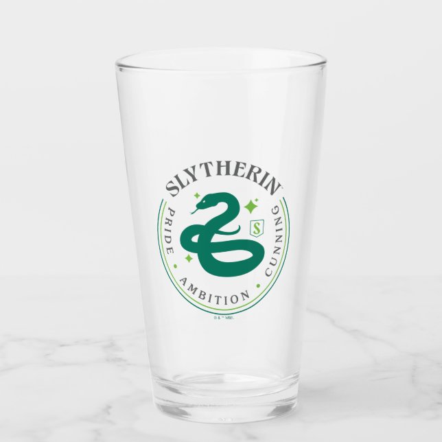 SLYTHERIN™ Green Snake House Pride Badge Glass (Front)