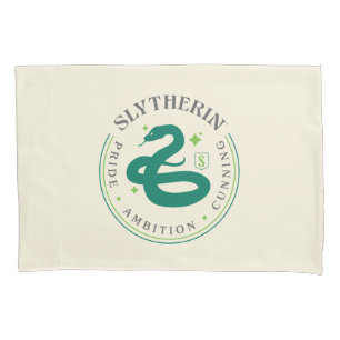 SLYTHERIN™ Green Snake House Pride Badge Pillowcase