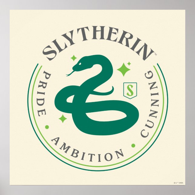 SLYTHERIN™ Green Snake House Pride Badge Poster (Front)