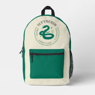 SLYTHERIN™ Green Snake House Pride Badge Printed Backpack