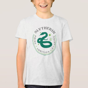 SLYTHERIN™ Green Snake House Pride Badge Tri-Blend Shirt
