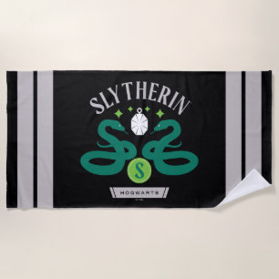 SLYTHERIN™ House Double Snake Locket Graphic Beach Towel