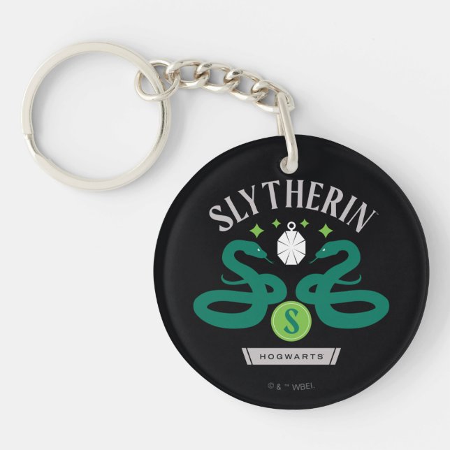 SLYTHERIN™ House Double Snake Locket Graphic Key Ring (Front)