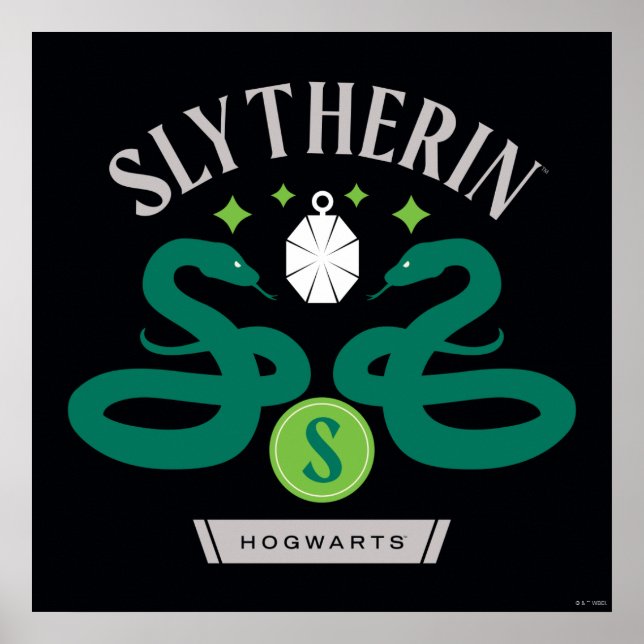 SLYTHERIN™ House Double Snake Locket Graphic Poster (Front)