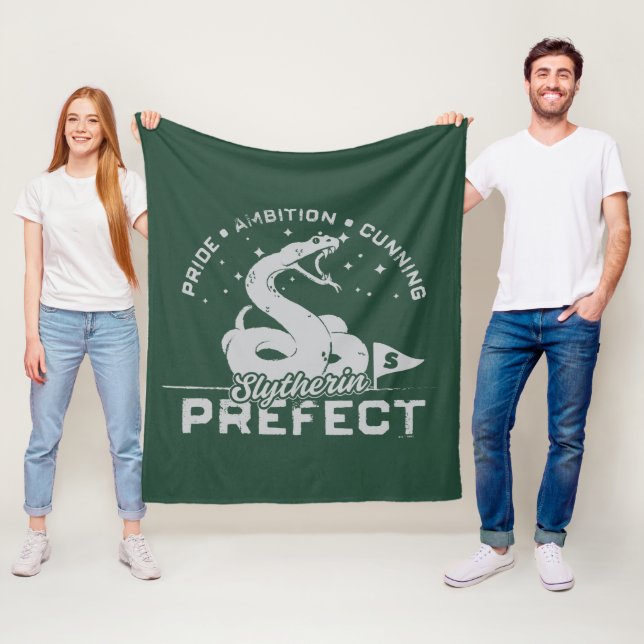 SLYTHERIN™ Prefect Badge Fleece Blanket (In Situ)