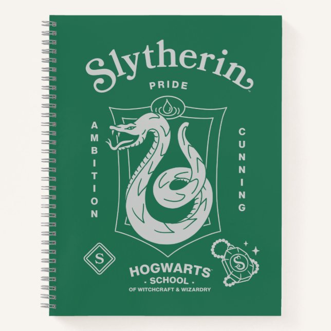 SLYTHERIN™ Pride Ambition Cunning Crest Notebook (Front)