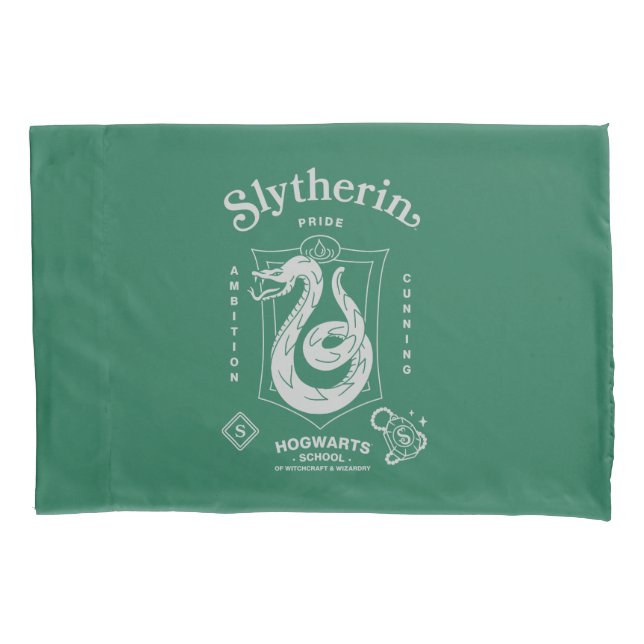 SLYTHERIN™ Pride Ambition Cunning Crest Pillowcase (Front)