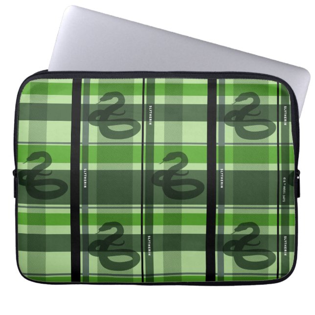SLYTHERIN™ Tartan Plaid Pattern Laptop Sleeve (Front)