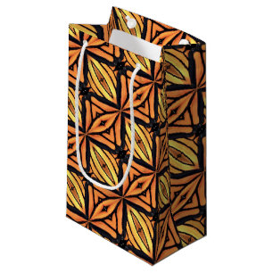 Sm Gift Bag Monarch Wing Abstract