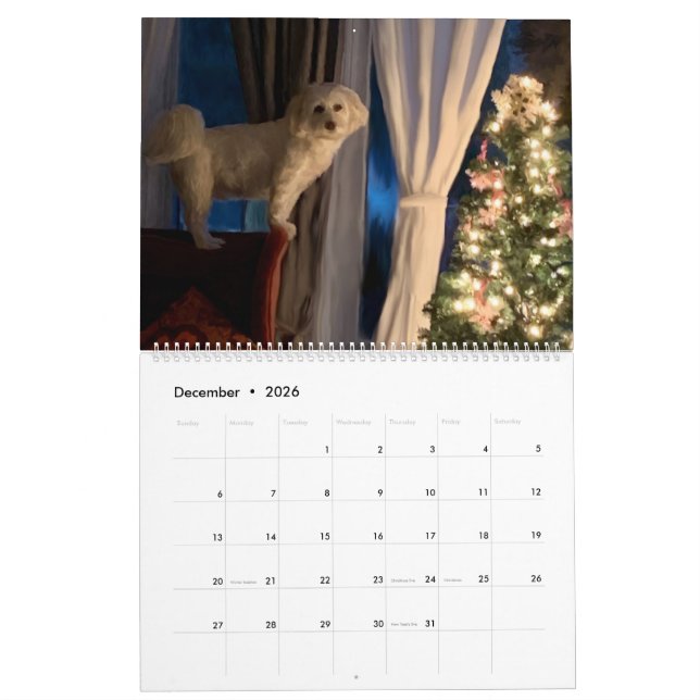 Sm, Med, Lg Calendar - Digital Paintings *** (Dec 2026)