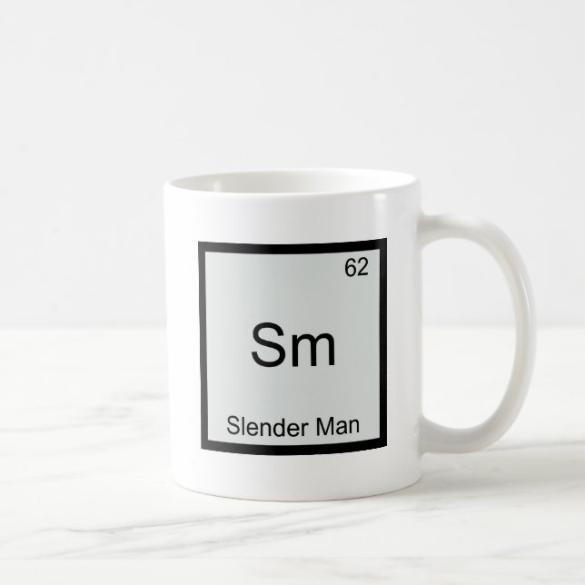Sm - Slender Man Funny Chemistry Element Symbol Coffee Mug (Right)