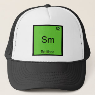 Sm - Smithee Funny Chemistry Element Symbol Tee Trucker Hat