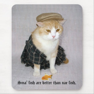 Sma' fish are better than nae fish. mouse mat