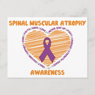 SMA Heart & Ribbon Postcard