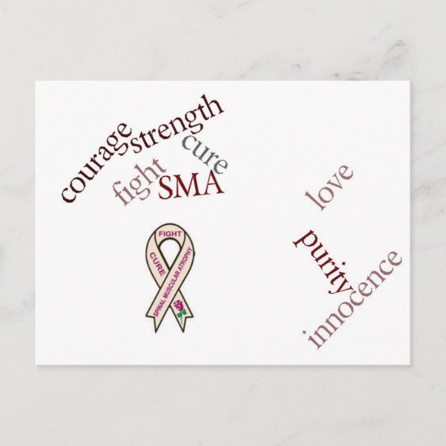 SMA Ribbon postcard (Front)
