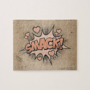 SMACK! Vintage Comic Book Steampunk Pop Art Jigsaw Puzzle
