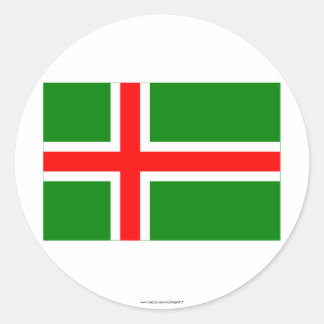 Småland flag (unofficial) classic round sticker