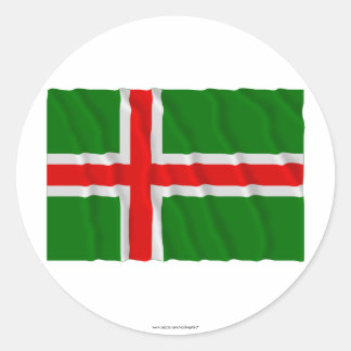 Småland waving flag (unofficial) classic round sticker
