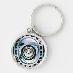 Small (1.44") Premium Round Rotary Keychain