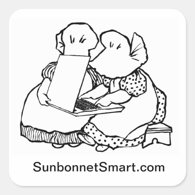 Small 1.5 inch Sunbonnet Smart Logo Stickers (Front)