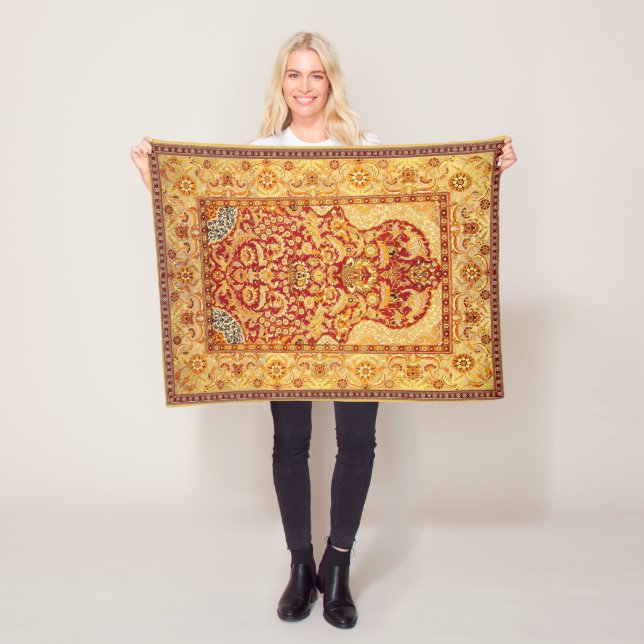 Small 1-Person Washable Muslim Prayer Rug 30"x40" Fleece Blanket (In Situ)