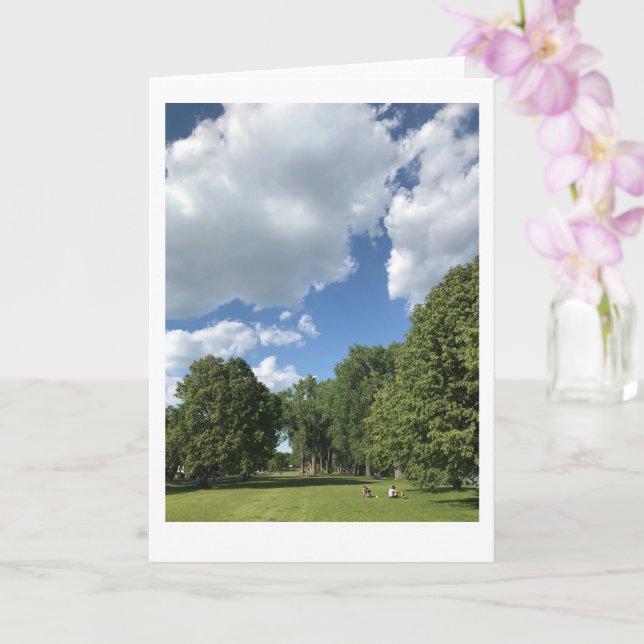 Small, 4" x 5.6" Folded Greeting Card (Orchid)