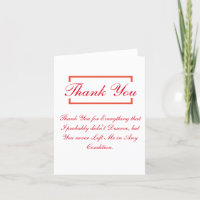 Small, 4" x 5.6" Folded Thank You Card for special