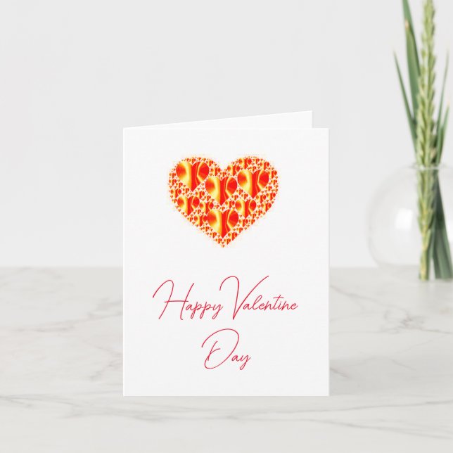 Small, 4" x 5.6" Folded Valentine Card  (Front)