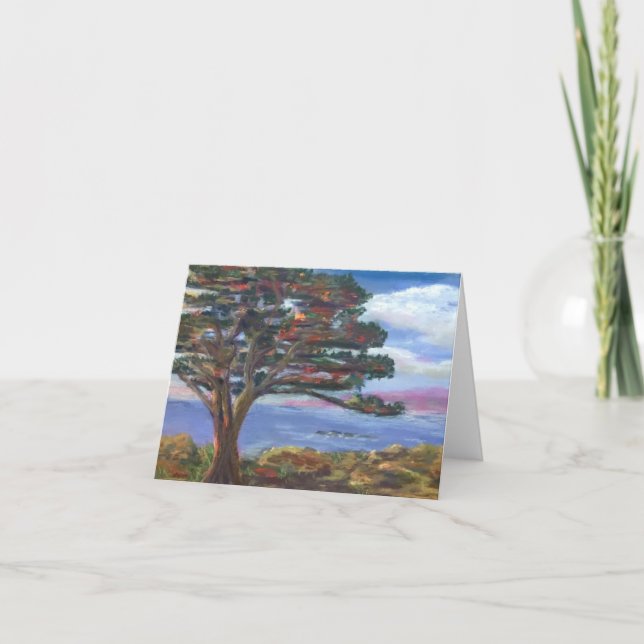 Small, 4" x 5.6" Note Card, Monterey Cypress Note Card (Front)